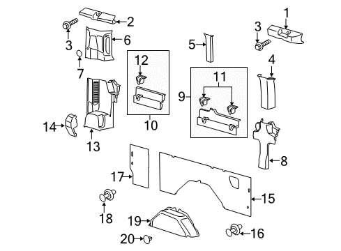 2016 Ford Transit-350 HD Interior Trim - Side Panel Diagram 11 - Thumbnail