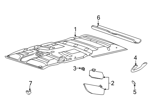 2005 Ford Excursion Hook Assembly Diagram for 2C3Z-7829024-AAA