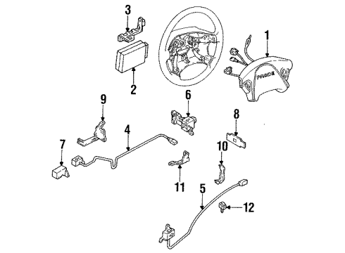 1996 Ford Probe Monitor - Airbag Diagnostic Module Diagram for F5UZ-14B056-A