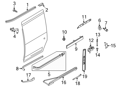 2011 Ford Transit Connect Door Hardware Diagram