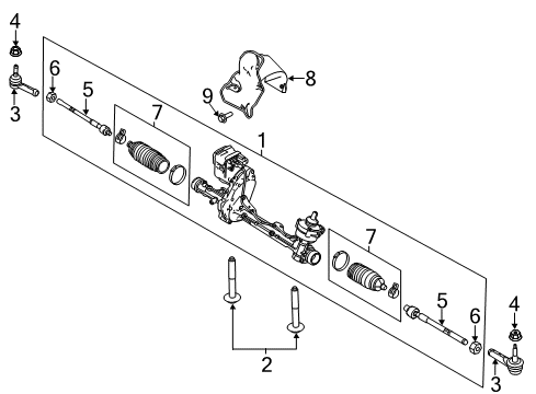 2016 Ford Flex Steering Column & Wheel, Steering Gear & Linkage Diagram 5 - Thumbnail