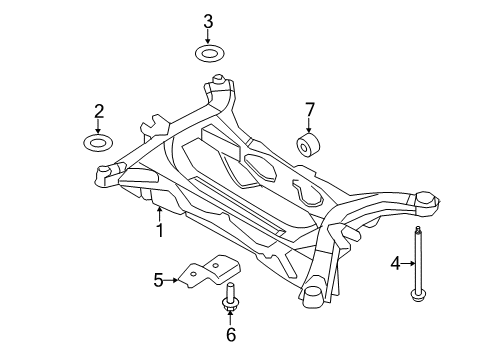 2012 Ford Edge Suspension Mounting - Rear Diagram 1 - Thumbnail