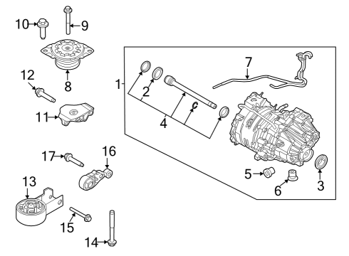 2022 Ford Mustang Mach-E VENT ASY - REAR AXLE Diagram for LJ9Z-4022-A