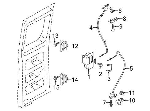 2020 Ford Transit-250 Hinge Assembly Diagram for EK4Z-9926801-B