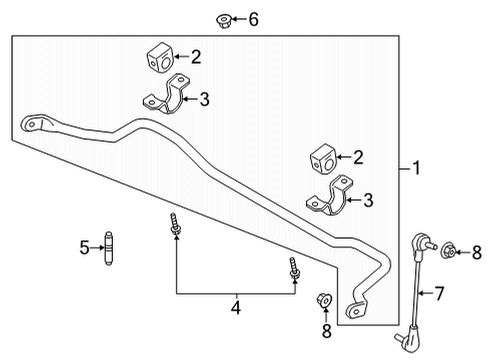 2021 Ford Bronco Stabilizer Bar & Components - Front Diagram 2 - Thumbnail