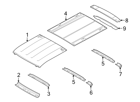 2022 Ford E-Transit Roof & Components Diagram 3 - Thumbnail