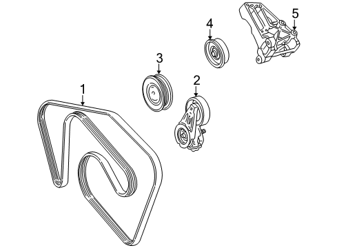 2002 Ford Thunderbird Belts & Pulleys Diagram