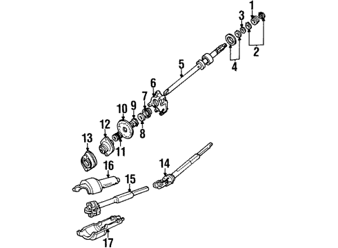 1999 Lincoln Town Car Shaft & Internal Components Diagram