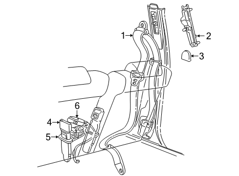 2009 Lincoln Town Car Seat Belt Assembly Diagram for 9W7Z-54611B09-AA