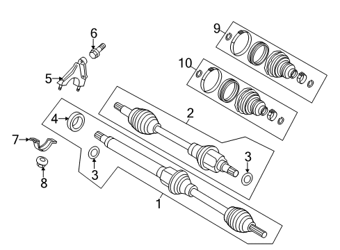 2015 Ford Fiesta Drive Axles - Front Diagram 3 - Thumbnail