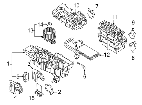 2008 Mercury Sable Heater Core & Control Valve Diagram 2 - Thumbnail