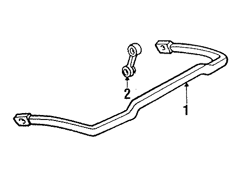 1990 Ford Ranger Rear Suspension Components, Stabilizer Bar Diagram 3 - Thumbnail