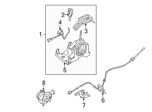 2007 Ford Five Hundred Shifter Housing Diagram