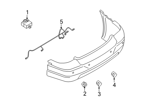 2005 Ford Freestyle Sensor - Parking Aid System Diagram for 5F9Z-15K859-AAA