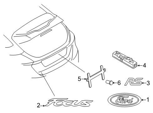 2017 Ford Focus Trunk, Electrical Diagram 2 - Thumbnail