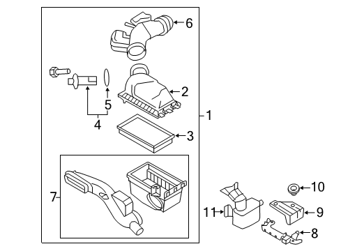 2010 Lincoln MKZ Air Intake Diagram