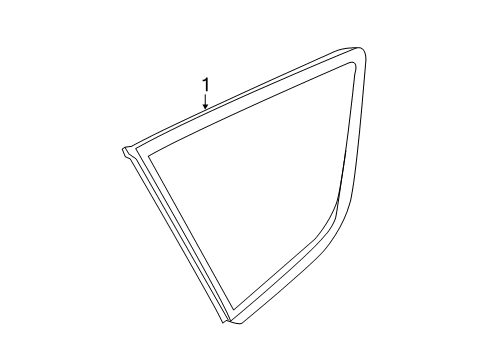 2014 Ford C-Max Glass - Quarter Window Diagram for GM5Z-5829711-D