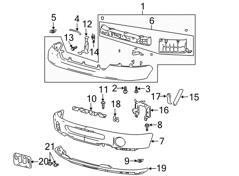 2008 Ford F-150 Front Bumper Diagram