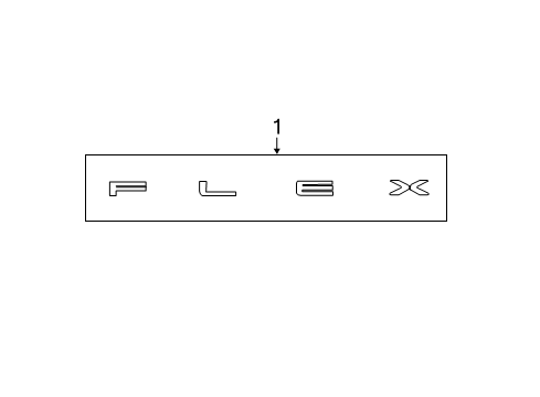 2013 Ford Flex Exterior Trim - Hood Diagram