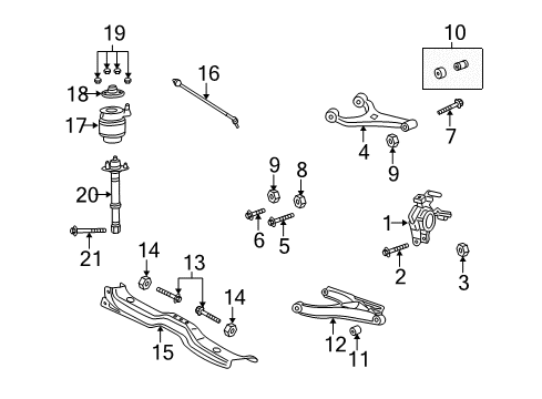 2004 Lincoln Navigator Rear Suspension, Control Arm Diagram 1 - Thumbnail