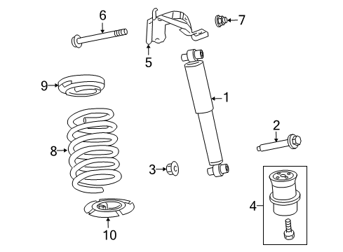 2006 Mercury Milan Shocks & Components - Rear Diagram