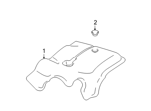 2003 Lincoln Town Car Engine Appearance Cover Diagram