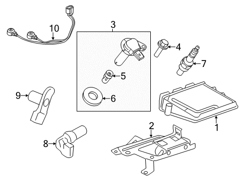 2012 Ford Fusion Coil Assembly - Ignition Diagram for 6E5Z-12029-BA