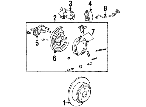 2000 Lincoln Navigator Brake Components, Brakes Diagram 3 - Thumbnail