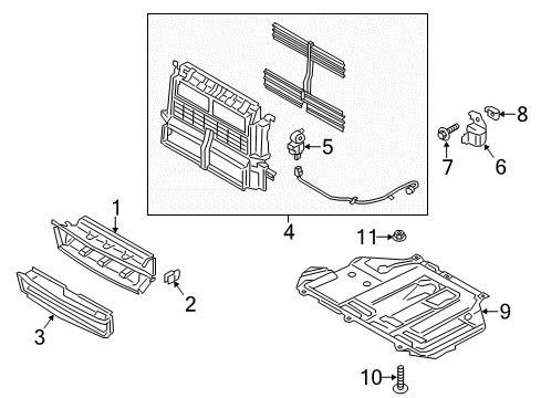 2014 Ford C-Max Splash Shields Diagram