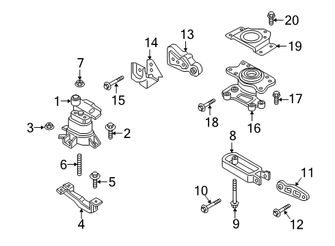 2023 Lincoln Nautilus Engine & Trans Mounting Diagram 2 - Thumbnail