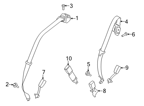 2015 Lincoln MKC Seat Belt Diagram