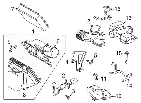 2021 Ford F-250 Super Duty Filters Diagram 1 - Thumbnail