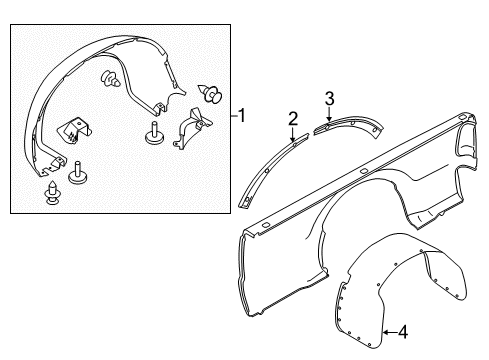 2016 Ford F-250 Super Duty Fender & Components Diagram 2 - Thumbnail