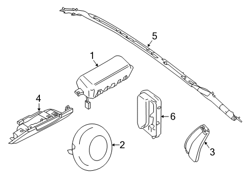 2015 Ford Mustang Air Bag Components Diagram 1 - Thumbnail