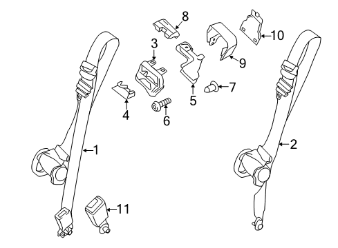 2023 Ford Transit-350 Seat Belt Diagram 8 - Thumbnail