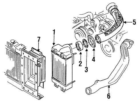 1989 Ford Thunderbird Cooler Assembly Engine Char Diagram for E9SZ6K775A