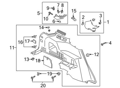 2020 Ford Explorer PANEL ASY - "C" PILLAR - INNER Diagram for LB5Z-7831005-BC