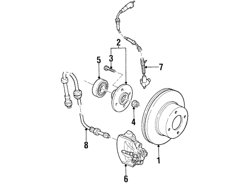 1995 Mercury Mystique Anti-Lock Brakes Diagram 2 - Thumbnail