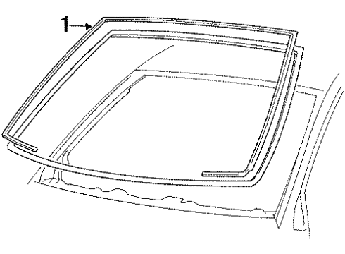 1992 Mercury Grand Marquis Windshield - Reveal Moldings Diagram