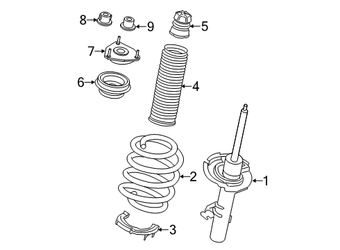 2021 Ford Transit-250 Struts & Components - Front Diagram 1 - Thumbnail