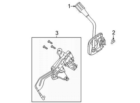 2023 Ford Police Interceptor Utility Shifter Housing Diagram