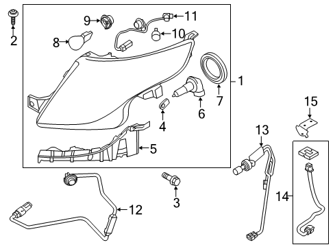 2014 Ford Police Interceptor Utility Lamp Assembly Diagram for DG1Z-15A101-H