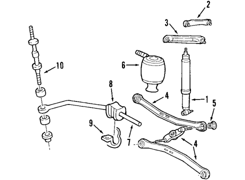 2005 Lincoln Town Car Compressor - Suspension Levelling Diagram for 8W1Z-5319-A