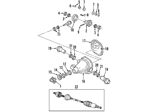 2003 Ford Thunderbird Drive Shaft Assembly Diagram for 2W6Z-4R602-A