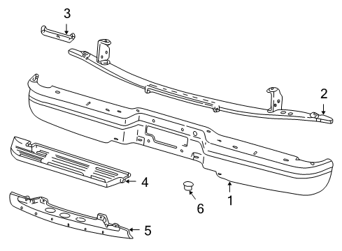 2001 Ford Excursion Rear Bumper Diagram