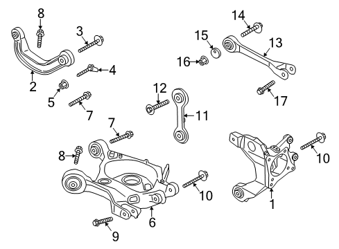 2017 Ford Mustang Rear Suspension, Control Arm, Ride Control, Stabilizer Bar Diagram 4 - Thumbnail