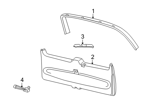 2004 Lincoln Navigator Interior Trim - Lift Gate Diagram