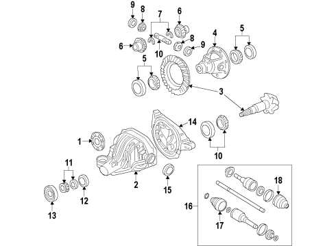 2009 Ford Explorer Rear Axle, Axle Shafts & Joints, Differential, Drive Axles, Propeller Shaft Diagram