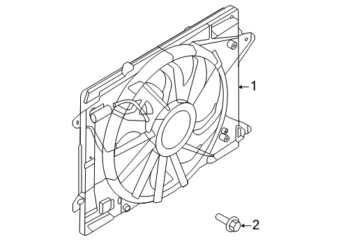 2021 Ford Escape Cooling System, Radiator, Water Pump, Cooling Fan Diagram 3 - Thumbnail