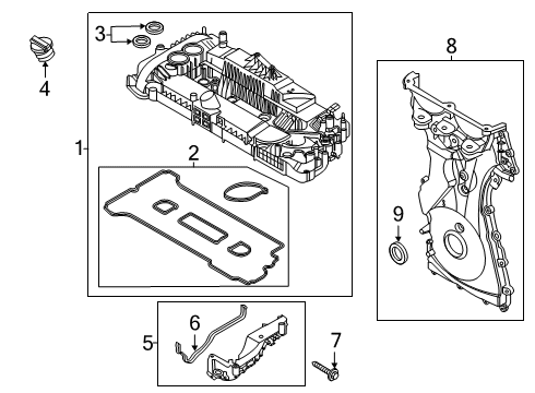 2020 Ford Explorer Valve & Timing Covers Diagram